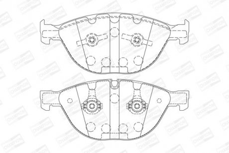 Тормозные колодки передние BMW 5 /6 / 7 / Jaguar F-type / Rolls Royce Phantom VII CHAMPION 573150CH