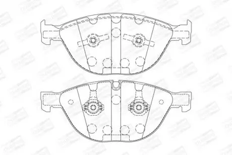 Гальмівні колодки передні BMW 5 /6 / 7 / Jaguar F-type / Rolls Royce Phantom VII CHAMPION 573150CH