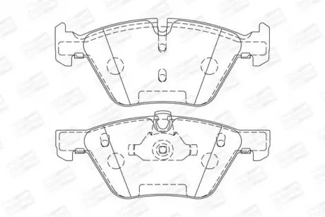Колодки гальмові дискові передні BMW S?ries 3 (E90) 01/05-, S?ries 5 (E60) CHAMPION 573151CH