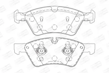 Тормозные колодки передние Mercedes E-Class (W211, S211), M-Class (W164), G-Class (W463), GL, R-Class CHAMPION 573175CH