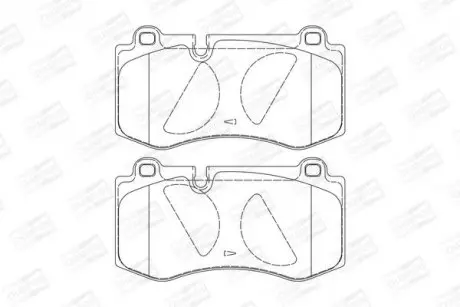 Колодки гальмівні передні дискові MERCEDES-BENZ E-CLASS (W211) 02-09, S-CLASS (W221) 05-13 CHAMPION 573178CH