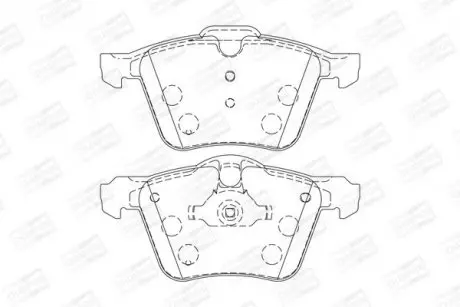 Тормозные передние колодки Ford Galaxy, S-Max/Volvo S60, S80, V60, V70, XC70 CHAMPION 573179CH