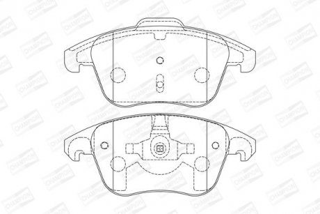 Тормозные передние колодки Peugeot 2008, 3008, 5008 / Citroen C4 Grand Picasso, DS4, DS5 CHAMPION 573193CH