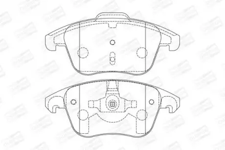 Гальмівні колодки передні Peugeot 2008, 3008, 5008 / Citroen C4 Grand Picasso, DS4, DS5 CHAMPION 573193CH