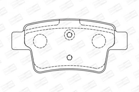 Колодки тормозные дисковые задние CITROEN C4 Grand Picasso I (UA_) 06-13, C4 Picasso I MPV (UD_) 06-15 CHAMPION 573194CH