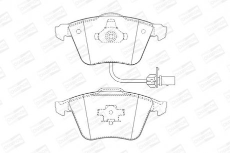 Колодки тормозные дисковые передние AUDI A4, A6 CHAMPION 573196CH