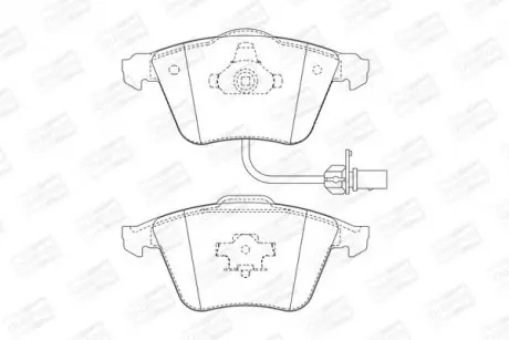 Колодки гальмівні передні дискові AUDI A4, A6 CHAMPION 573196CH