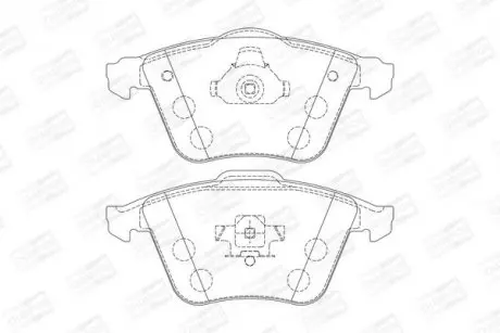Колодки гальмівні передні передні FORD FOCUS II (DA_, HCP, DP) 04-13|MAZDA 6 Saloon (GG) 02-08|SAAB 9-3 (YS3F, E79, D79, D75) CHAMPION 573199CH