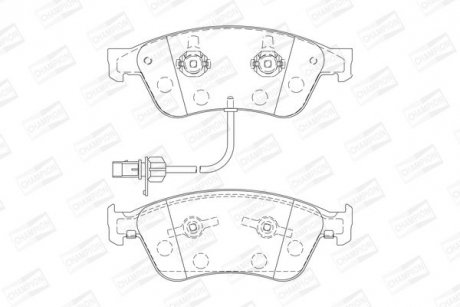 Тормозные колодки передние Audi A6, A8 CHAMPION 573207CH