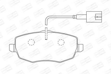 Гальмівні колодки передні Nissan Pick Up /Lancia Ypsilon CHAMPION 573211CH