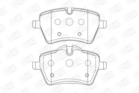 Колодки тормозные дисковые передние MINI MINI (R50, R53) 01-06, MINI (R56) 05-14 CHAMPION 573234CH