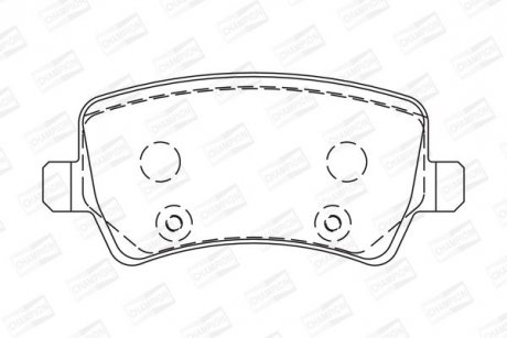 Задня гальмівна колодка Land Rover Freelander 2, Range Rover Evoque/Ford Galaxy/Volvo V60, V70 CHAMPION 573250CH