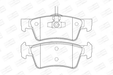 Гальмівні колодки задні Porsche Cayenne / VW Touareg CHAMPION 573301CH (фото 1)