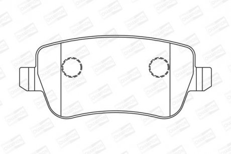 Гальмівні колодки задні Fiat Croma 2005 - 2011 CHAMPION 573307CH