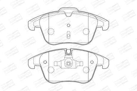 Гальмівні колодки передні Citroen C5 / Peugeot 508 CHAMPION 573311CH