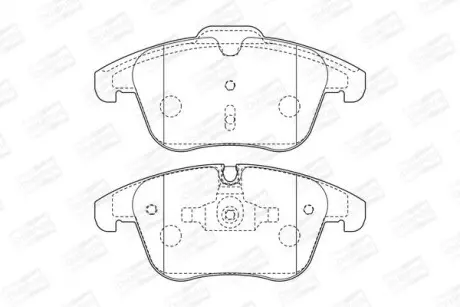 Гальмівні колодки передні Citroen C5 / Peugeot 508 CHAMPION 573311CH