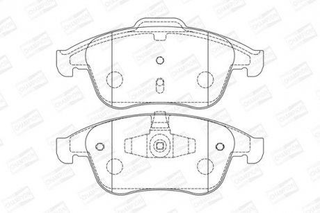 Колодки гальмові передні Renault Scenic, Megane, Laguna, Fluence CHAMPION 573316CH (фото 1)