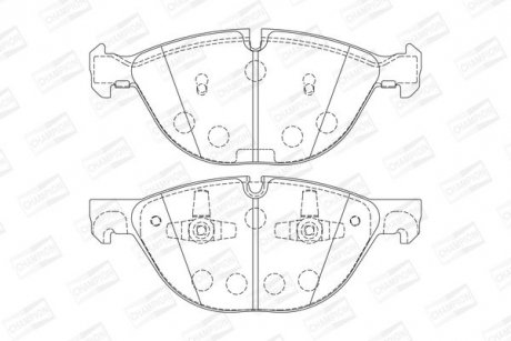 Гальмівні колодки передні BMW X5, X6 CHAMPION 573317CH