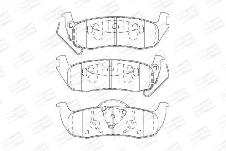 Тормозные колодки задние Jeep Grand Cherokee III/Infiniti QX 56 CHAMPION 573319CH