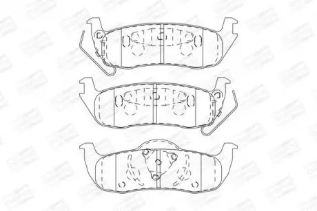 Гальмівні колодки задні Jeep Grand Cherokee III / Infiniti QX 56 CHAMPION 573319CH