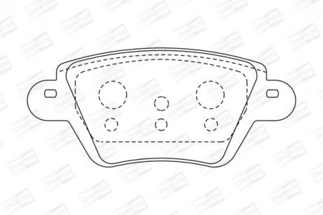Гальмівні колодки задні Renault Kangoo (2001->) CHAMPION 573320CH