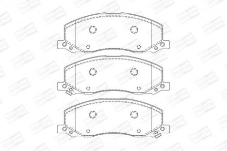 Гальмівні колодки передні Opel Insignia A / Saab 9-5 CHAMPION 573326CH