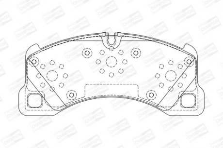 Гальмівні колодки передні Porsche Cayenne, Macan, Panamera / VW Touareg CHAMPION 573329CH (фото 1)