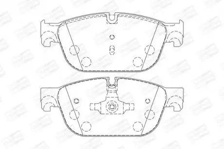 Гальмівні передні колодки Peugeot 308, 407, 508 / Citroen C4, C5, C6, DS5 CHAMPION 573338CH