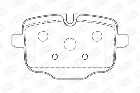 Тормозные колодки задние BMW 5-Series, 6-Series, 7-Series, 8-Series, X3 / Rolls-Royce CHAMPION 573353CH