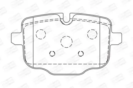 Тормозные колодки задние BMW 5-Series, 6-Series, 7-Series, 8-Series, X3 / Rolls-Royce CHAMPION 573353CH
