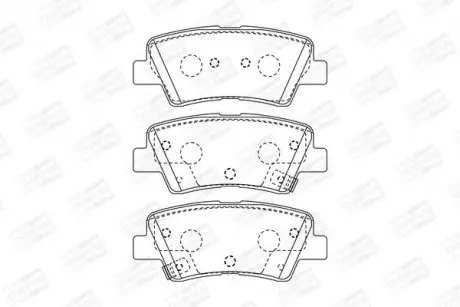 Тормозные колодки задние Hyundai Elantra / IONIQ / Kona / Tucson / Kia Optima / Ceed / Sportage / Rio CHAMPION 573369CH