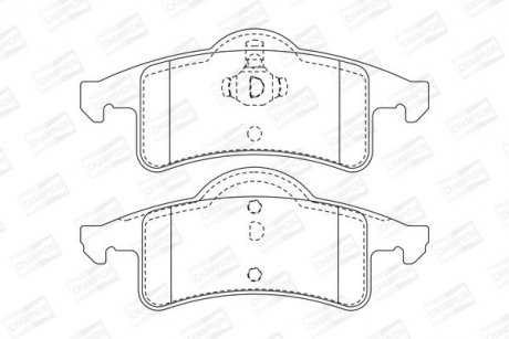 Гальмівні колодки задні Jeep Cherokee, Grand Cherokee CHAMPION 573374CH