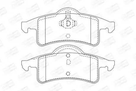 Гальмівні колодки задні Jeep Cherokee, Grand Cherokee CHAMPION 573374CH