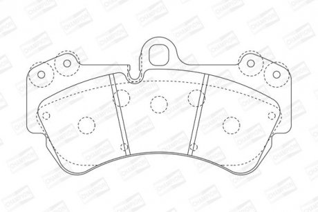 Колодки гальмові передні VW Touareg Porsche Cayenne CHAMPION 573376CH