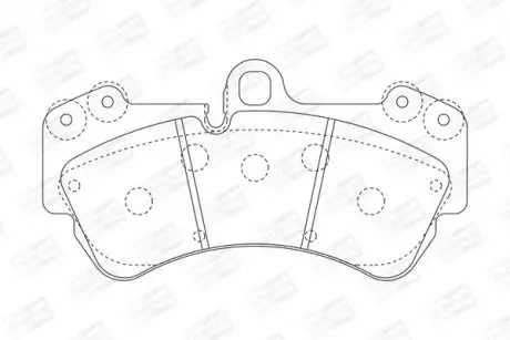 Тормозные колодки передние VW Touareg Porsche Cayenne CHAMPION 573376CH