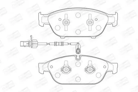 Колодки гальмівні передні дискові AUDI A6 (4G2, C7, 4GC) CHAMPION 573381CH
