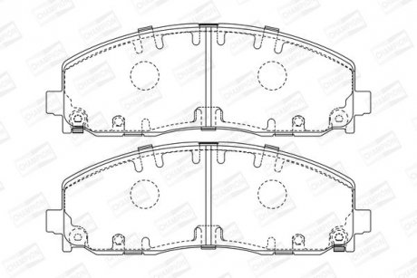 Тормозные колодки передние Jeep Wrangler IV / Fiat Fremont / Dodge Jorney CHAMPION 573411CH