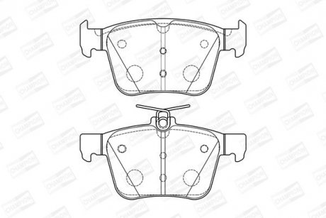 Колодки тормозные дисковые задние AUDI A3, Golf VII (12-) CHAMPION 573415CH