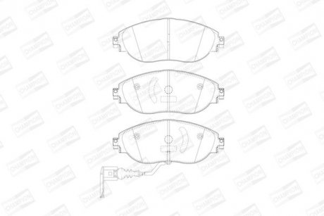 Гальмівні колодки передні VW Tiguan, Passat / Skoda Superb, Octavia, Kodiaq / Seat Leon CHAMPION 573418CH (фото 1)