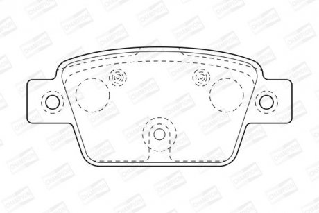 Тормозные колодки задние CHRYSLER Delta / FIAT Bravo / LANCIA Delta CHAMPION 573421CH