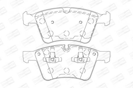 Колодки тормозные дисковые передние MB GL (X164) (06-) CHAMPION 573424CH