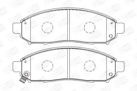 Колодки гальмівні передні дискові NISSAN LEAF (ZE0) 10-, NP300 NAVARA (D40) 04- CHAMPION 573431CH