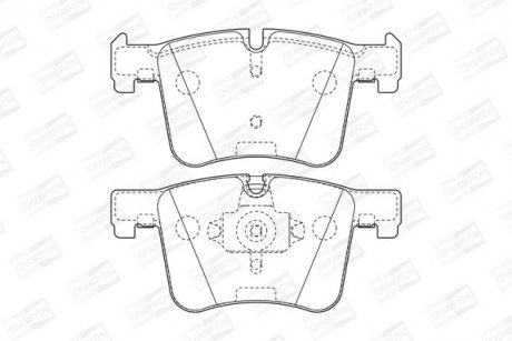 Колодки гальмівні дискові передні BMW X3 20dx, 20ix, 28ix, bis 10/2011/ X3 35ix (F25) (11-) CHAMPION 573432CH (фото 1)