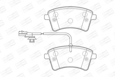 Гальмівні колодки передні Renault Kangoo 2008 - CHAMPION 573436CH