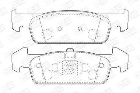 Тормозные колодки передние Renault Clio, Logan, Sandero, Twingo/Dacia Logan, Sandero (2011->) CHAMPION 573441CH