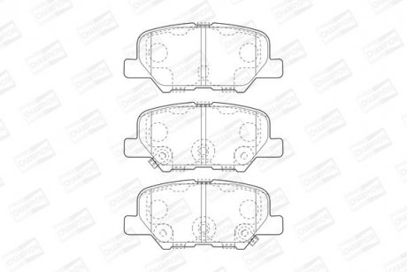 Колодки гальмівні задні дискові CITROEN C4 AIRCROSS 10-|MAZDA 6 Estate (GJ, GL) 12- CHAMPION 573442CH