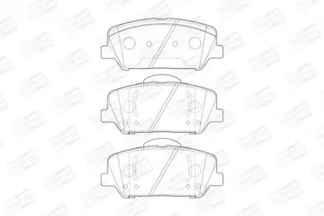 Колодки тормозные дисковые передние Kia Optima (10-), Ceed (15-)/Hyundai i30 (11-) CHAMPION 573447CH