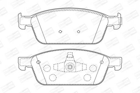 Колодки гальмівні Ford Focus III, Kuga II, Tourneo Connect, Transit Connect CHAMPION 573460CH