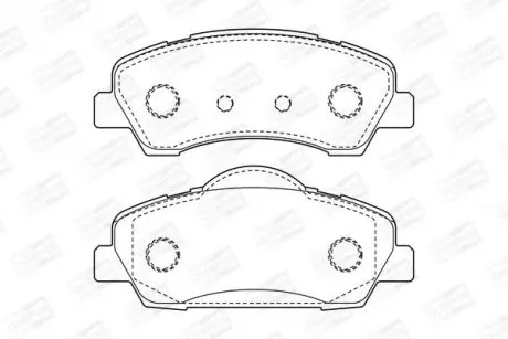 Колодки гальмівні передні дискові Citroen C4 (14-), C-ELYSEE (12-)/Peugeot 301 (12-) CHAMPION 573461CH