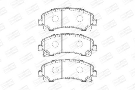 Гальмівні колодки передні Isuzu D-Max I, II CHAMPION 573467CH